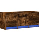 VidaXL Tv-meubel met LED 97x34x40 cm bewerkt hout gerookt eikenkleur