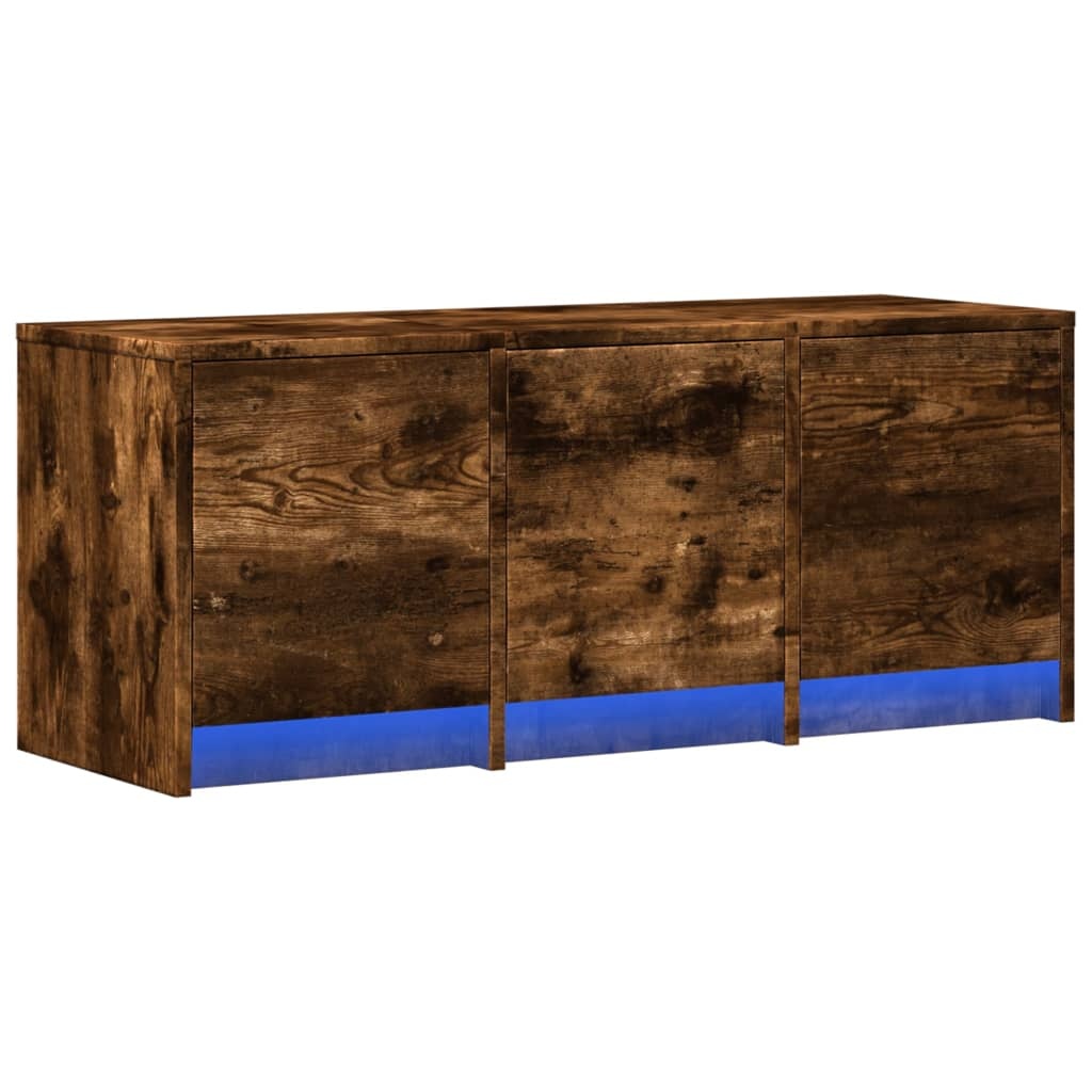 VidaXL Tv-meubel met LED 97x34x40 cm bewerkt hout gerookt eikenkleur