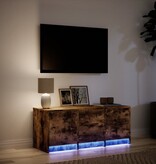 VidaXL Tv-meubel met LED 97x34x40 cm bewerkt hout gerookt eikenkleur