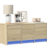 VidaXL Tv-meubel met LED 97x34x40 cm bewerkt hout sonoma eikenkleurig