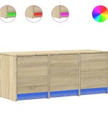 VidaXL Tv-meubel met LED 97x34x40 cm bewerkt hout sonoma eikenkleurig