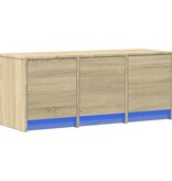 VidaXL Tv-meubel met LED 97x34x40 cm bewerkt hout sonoma eikenkleurig