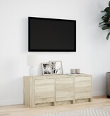 VidaXL Tv-meubel met LED 97x34x40 cm bewerkt hout sonoma eikenkleurig