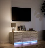 VidaXL Tv-meubel met LED 97x34x40 cm bewerkt hout sonoma eikenkleurig