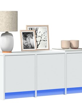 VidaXL Tv-meubel met LED 97x34x40 cm bewerkt hout wit