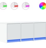 VidaXL Tv-meubel met LED 97x34x40 cm bewerkt hout wit
