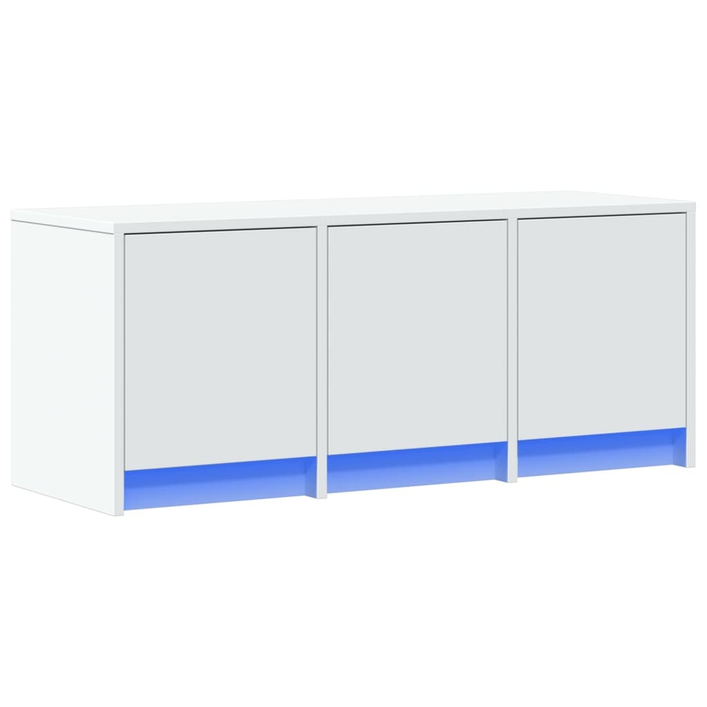 VidaXL Tv-meubel met LED 97x34x40 cm bewerkt hout wit
