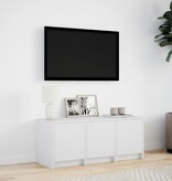 VidaXL Tv-meubel met LED 97x34x40 cm bewerkt hout wit