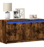 VidaXL Tv-meubel met LED 100x34x50 cm bewerkt hout gerookt eikenkleur