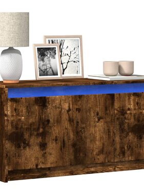 VidaXL Tv-meubel met LED 100x34x50 cm bewerkt hout gerookt eikenkleur