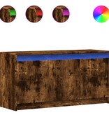 VidaXL Tv-meubel met LED 100x34x50 cm bewerkt hout gerookt eikenkleur