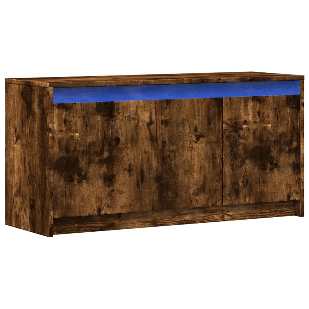 VidaXL Tv-meubel met LED 100x34x50 cm bewerkt hout gerookt eikenkleur