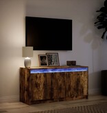 VidaXL Tv-meubel met LED 100x34x50 cm bewerkt hout gerookt eikenkleur