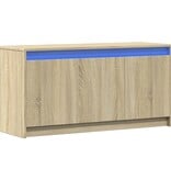 VidaXL Tv-meubel met LED 100x34x50 cm bewerkt hout sonoma eikenkleurig