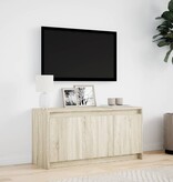 VidaXL Tv-meubel met LED 100x34x50 cm bewerkt hout sonoma eikenkleurig