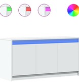 VidaXL Tv-meubel met LED 100x34x50 cm bewerkt hout wit