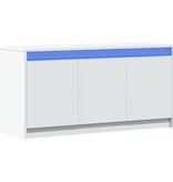 VidaXL Tv-meubel met LED 100x34x50 cm bewerkt hout wit
