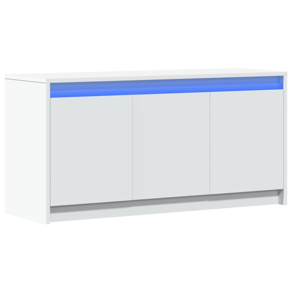 VidaXL Tv-meubel met LED 100x34x50 cm bewerkt hout wit
