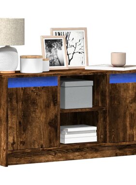 VidaXL Tv-meubel met LED 100x34x50 cm bewerkt hout gerookt eikenkleur