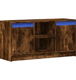 VidaXL Tv-meubel met LED 100x34x50 cm bewerkt hout gerookt eikenkleur