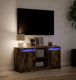 VidaXL Tv-meubel met LED 100x34x50 cm bewerkt hout gerookt eikenkleur