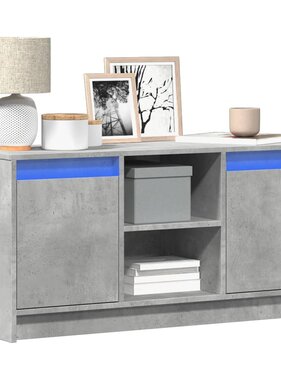 VidaXL Tv-meubel met LED 100x34x50 cm bewerkt hout betongrijs