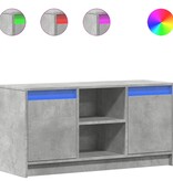 VidaXL Tv-meubel met LED 100x34x50 cm bewerkt hout betongrijs