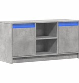 VidaXL Tv-meubel met LED 100x34x50 cm bewerkt hout betongrijs