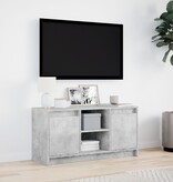 VidaXL Tv-meubel met LED 100x34x50 cm bewerkt hout betongrijs