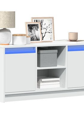 VidaXL Tv-meubel met LED 100x34x50 cm bewerkt hout wit