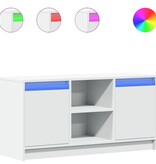VidaXL Tv-meubel met LED 100x34x50 cm bewerkt hout wit