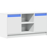 VidaXL Tv-meubel met LED 100x34x50 cm bewerkt hout wit