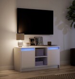VidaXL Tv-meubel met LED 100x34x50 cm bewerkt hout wit