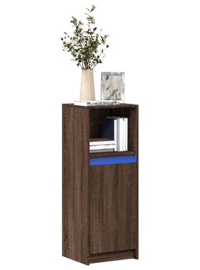 VidaXL Dressoir met LED 38x34x100 cm bewerkt hout bruin eikenkleur