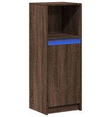 VidaXL Dressoir met LED 38x34x100 cm bewerkt hout bruin eikenkleur