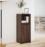 VidaXL Dressoir met LED 38x34x100 cm bewerkt hout bruin eikenkleur