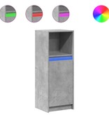 VidaXL Dressoir met LED 38x34x100 cm bewerkt hout betongrijs