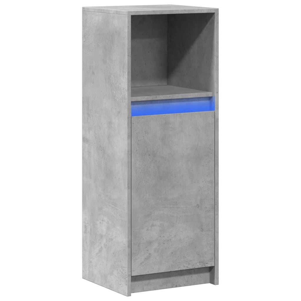 VidaXL Dressoir met LED 38x34x100 cm bewerkt hout betongrijs