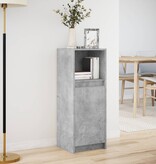 VidaXL Dressoir met LED 38x34x100 cm bewerkt hout betongrijs