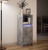 VidaXL Dressoir met LED 38x34x100 cm bewerkt hout betongrijs