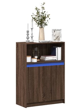 VidaXL Dressoir met LED 72x34x100 cm bewerkt hout bruin eikenkleur
