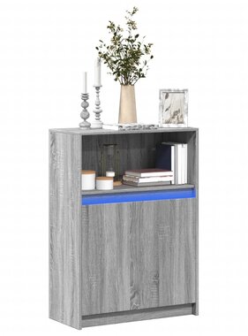 VidaXL Dressoir met LED 72x34x100 cm bewerkt hout grijs sonoma eiken