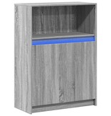 VidaXL Dressoir met LED 72x34x100 cm bewerkt hout grijs sonoma eiken