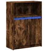 VidaXL Dressoir met LED 72x34x100 cm bewerkt hout gerookt eikenkleurig