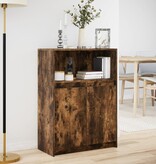 VidaXL Dressoir met LED 72x34x100 cm bewerkt hout gerookt eikenkleurig