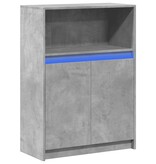 VidaXL Dressoir met LED 72x34x100 cm bewerkt hout betongrijs