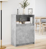 VidaXL Dressoir met LED 72x34x100 cm bewerkt hout betongrijs