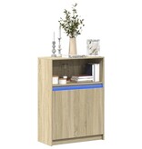 VidaXL Dressoir met LED 72x34x100 cm bewerkt hout sonoma eikenkleurig