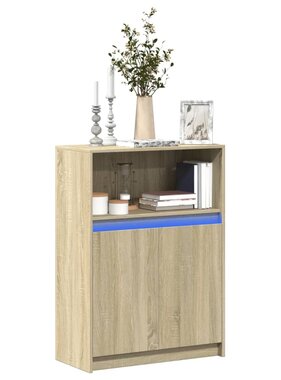VidaXL Dressoir met LED 72x34x100 cm bewerkt hout sonoma eikenkleurig