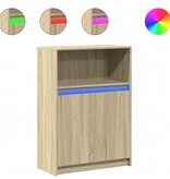 VidaXL Dressoir met LED 72x34x100 cm bewerkt hout sonoma eikenkleurig